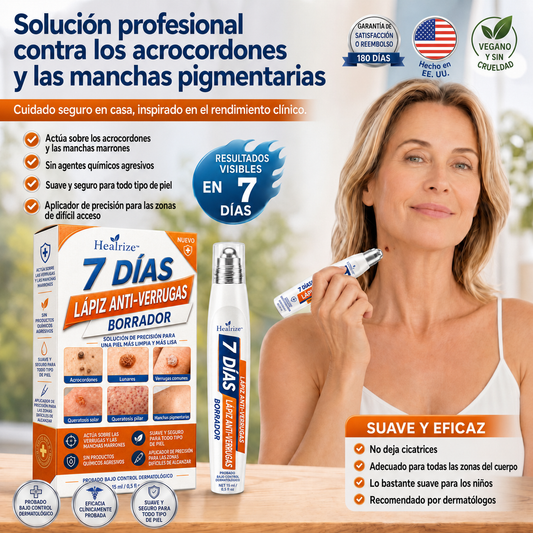 Recomendado por farmacéuticos 👨‍⚕️👨‍⚕️ 𝑯𝗲𝙖𝐥𝒓𝗶𝙯𝗲® Borrador de Manchas y Pecas de 7 Días 🪄 (Roller sin dolor, sin dejar marcas) 👩‍⚕️