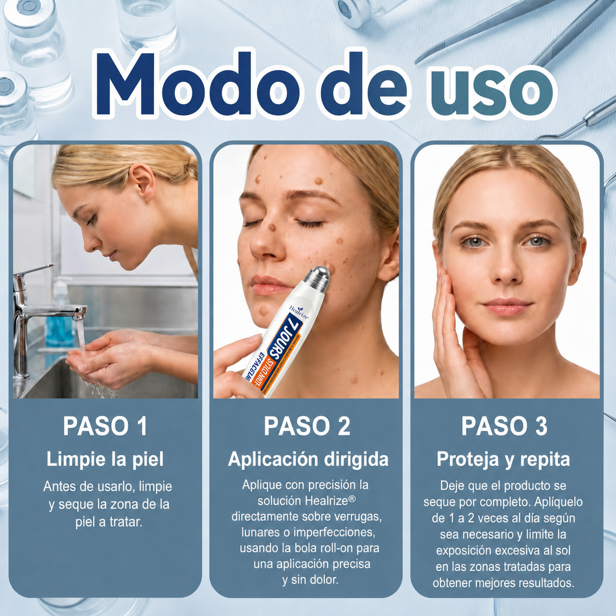 Recomendado por farmacéuticos 👑🍇 𝑯𝗲𝙖𝐥𝒓𝗶𝙯𝗲® Borrador de Manchas y Pecas de 7 Días 🪄 (Roller sin dolor, sin dejar marcas) 👩‍⚕️
