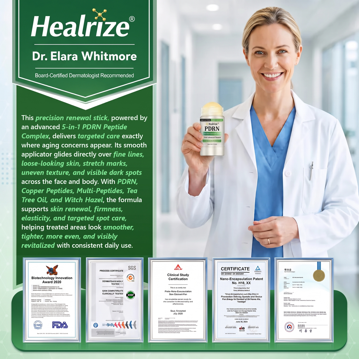 𝑯𝒆𝒂𝒍𝒓𝒊𝒛𝒆® 🧬🧬𝑷𝑫𝑹𝑵 𝑨𝒏𝒕𝒊-𝑨𝒈𝒊𝒏𝒈 & 𝑻𝒂𝒓𝒈𝒆𝒕𝒆𝒅 𝑺𝒑𝒐𝒕 𝑹𝒆𝒏𝒆𝒘𝒂𝒍 𝑺𝒕𝒊𝒄𝒌（𝑯𝒆𝒍𝒑𝒔 𝑺𝒎𝒐𝒐𝒕𝒉 𝑾𝒓𝒊𝒏𝒌𝒍𝒆𝒔, 𝑺𝒖𝒑𝒑𝒐𝒓𝒕 𝑭𝒊𝒓𝒎𝒆𝒓-𝑳𝒐𝒐𝒌𝒊𝒏𝒈 𝑺𝒌𝒊𝒏, 𝒂𝒏𝒅 𝑰𝒎𝒑𝒓𝒐𝒗𝒆 𝑻𝒉𝒆 𝑨𝒑𝒑𝒆𝒂𝒓𝒂𝒏𝒄𝒆 𝑶𝒇 𝑽𝒊𝒔𝒊𝒃𝒍𝒆 𝑺𝒑𝒐𝒕𝒔）