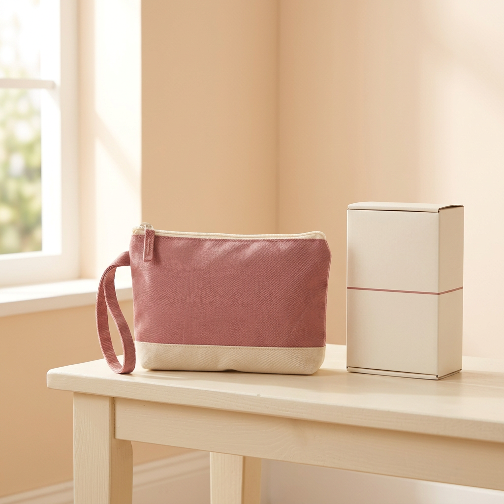 Gym organizer pouch beside daylight window