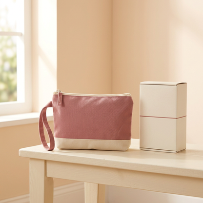 Gym organizer pouch beside daylight window